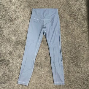 Pastel blue ribbed align leggings